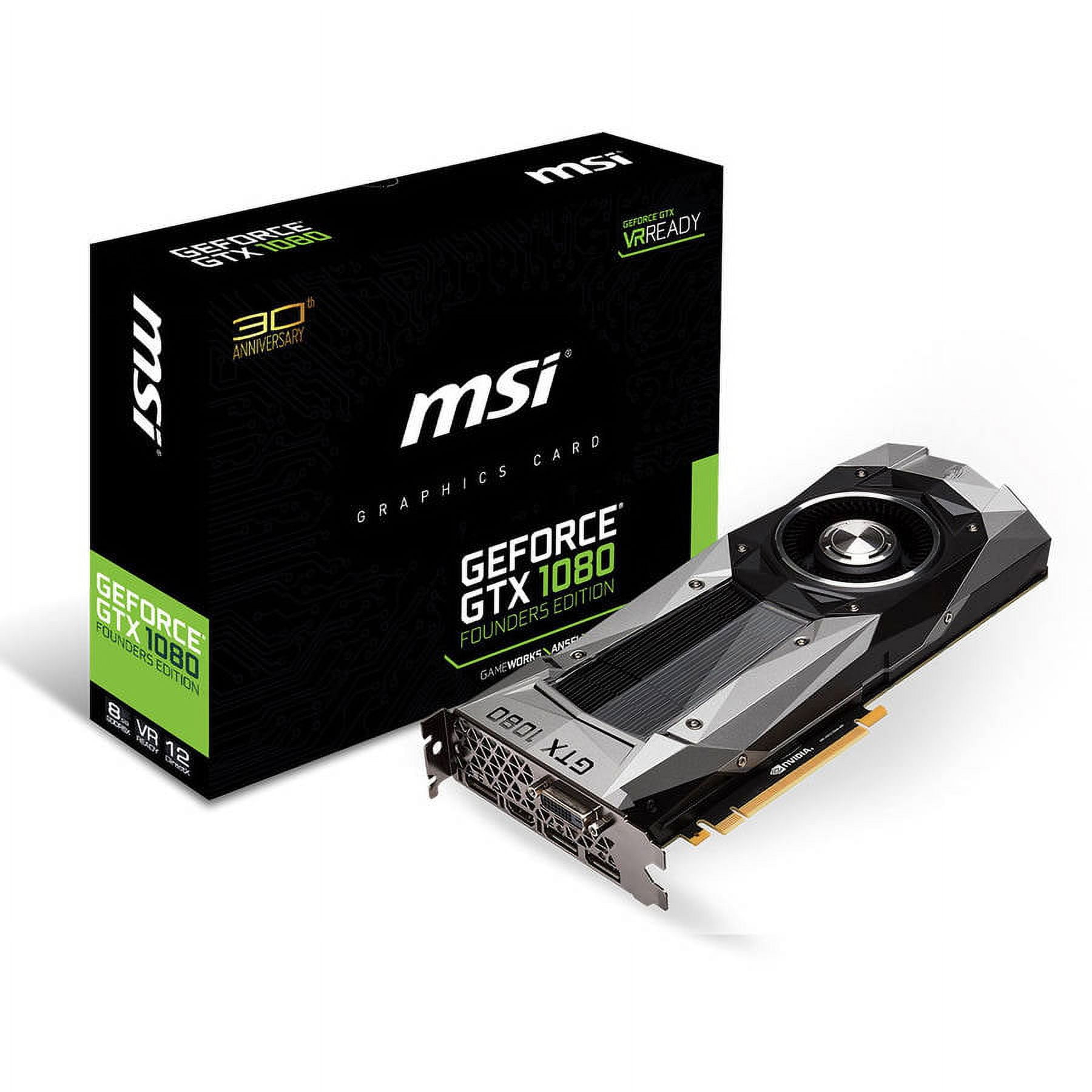 MSI GeForce GTX 1080 Founders Edition 8GB GDDR5X PCI Express 3.0
