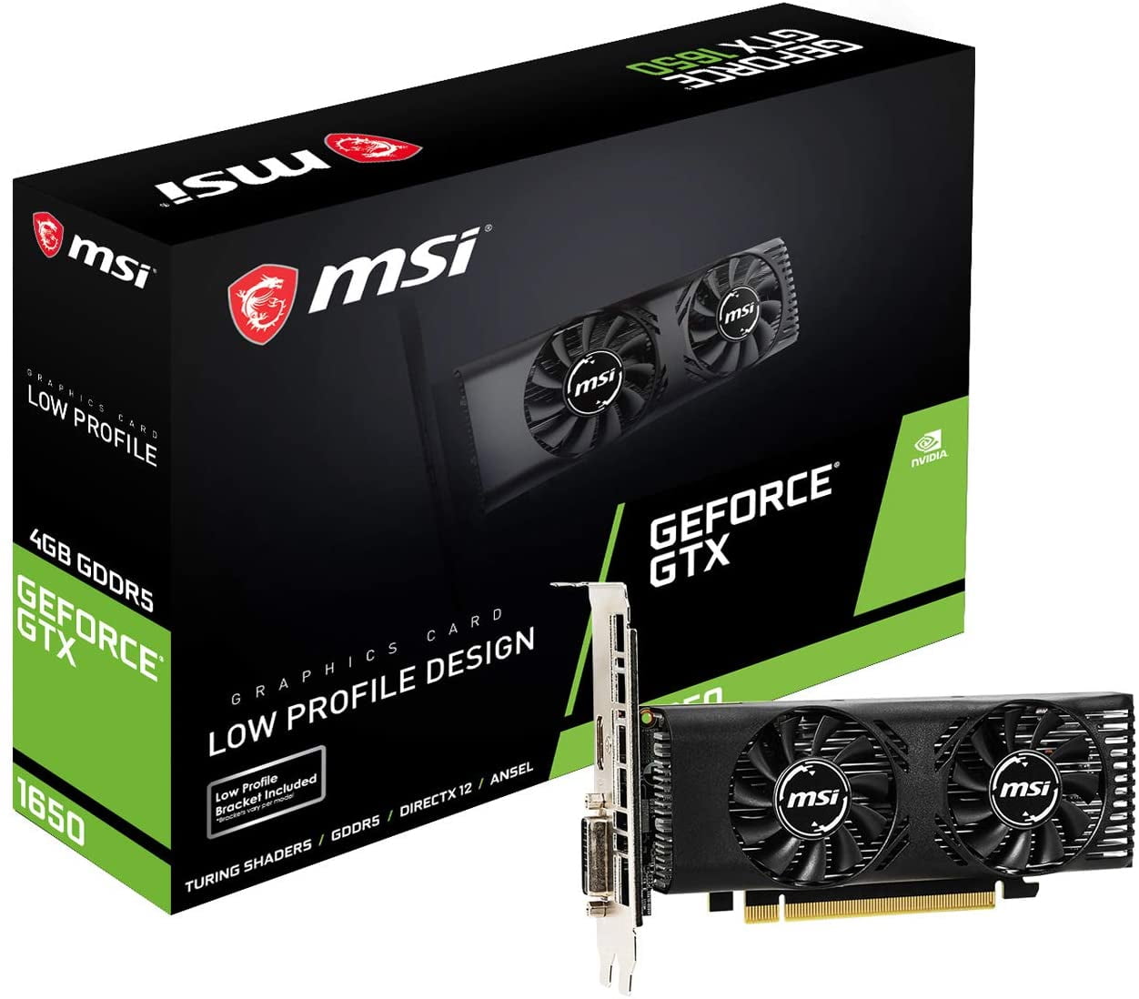 【新品未開封】MSI GeForce GTX 1650 4GT LP MSI GeForce GTX 1650 4GT LP Graphics Card, 4GB GDDR5, 1665 MHz