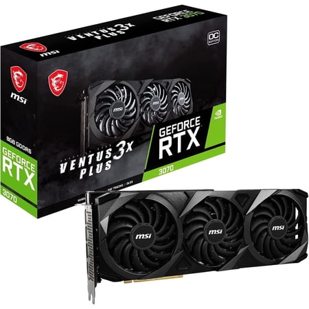 Restored MSI GeForce RTX 3070 8GB GDDR6 PCI Express 4.0 Video Card RTX 3070 VENTUS 3X PLUS 8G OC LHR (Refurbished)