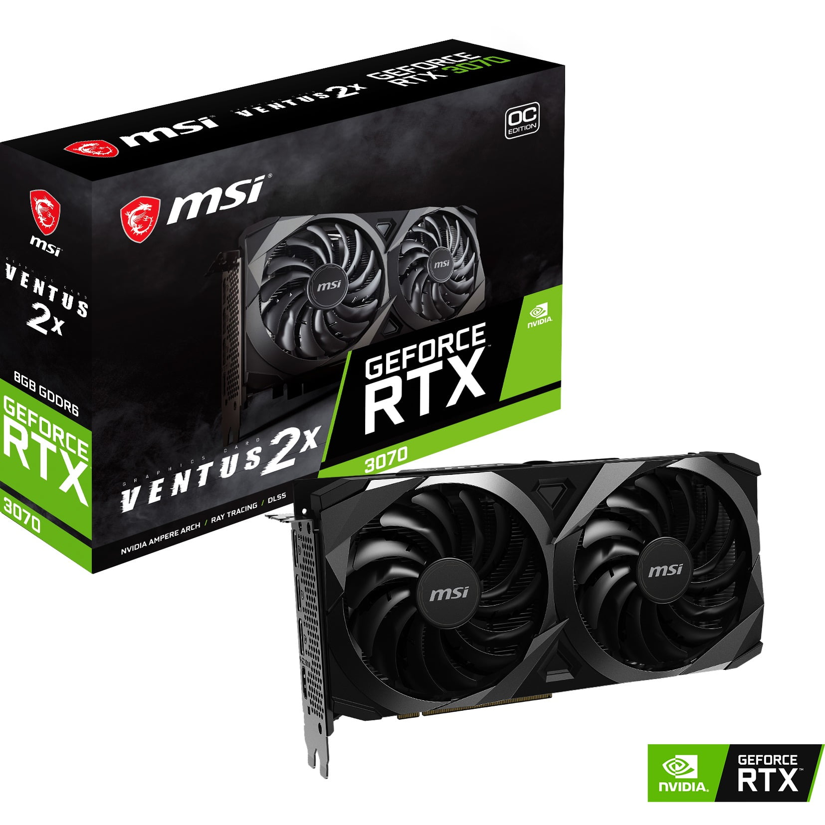 MSI GeForce RTX 3070 VENTUS 2X OC 8GB Graphic Card - Walmart.com