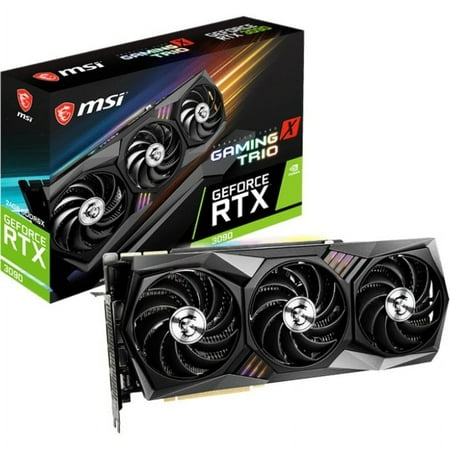 MSI - NVIDIA GeForce RTX 3090 GAMING X TRIO 24G - 24GB GDDR6X - PCI Express 4.0 - Graphics Card - Black