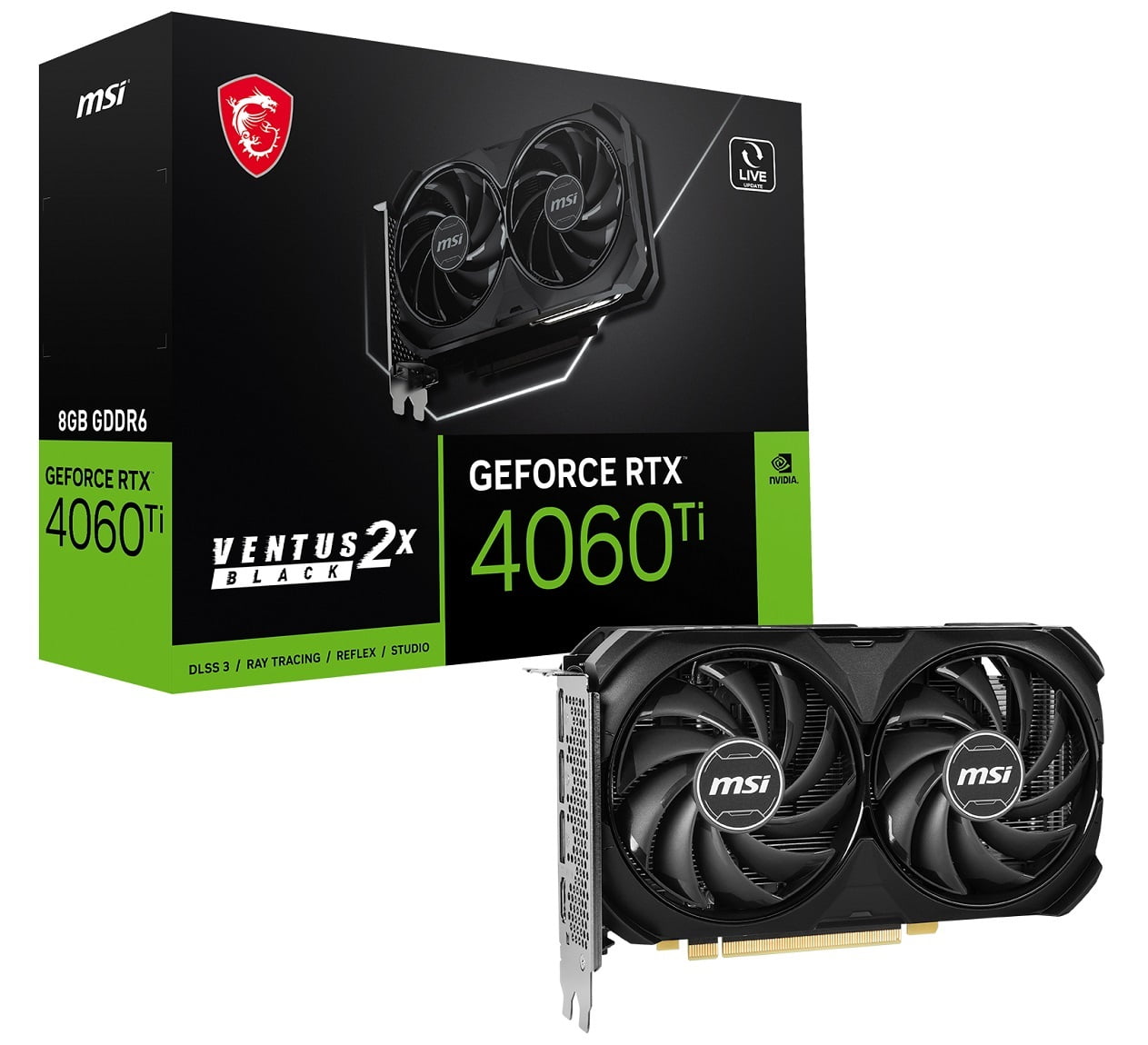 MSI NVIDIA GeForce RTX 4070 Ti Super Ventus 2X Overclocked Dual Fan 16GB GDDR6X PCIe 4.0 Graphics Card - Thumbnail 4