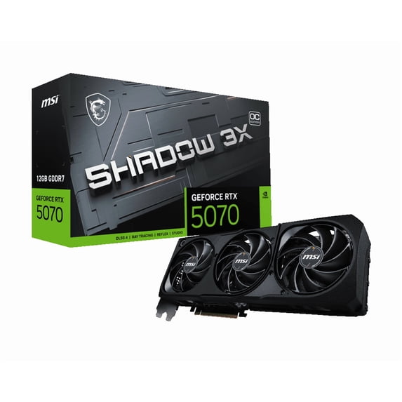 MSI SHADOW GeForce RTX 5070 12GB GDDR7 PCI Express 5.0 Graphics Card 3X OC