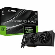 MSI GeForce RTX 5080 16G INSPIRE 3X OC BLACK Graphics Card, 16GB GDDR7, DPx3, HDMIx1, DLSS 4