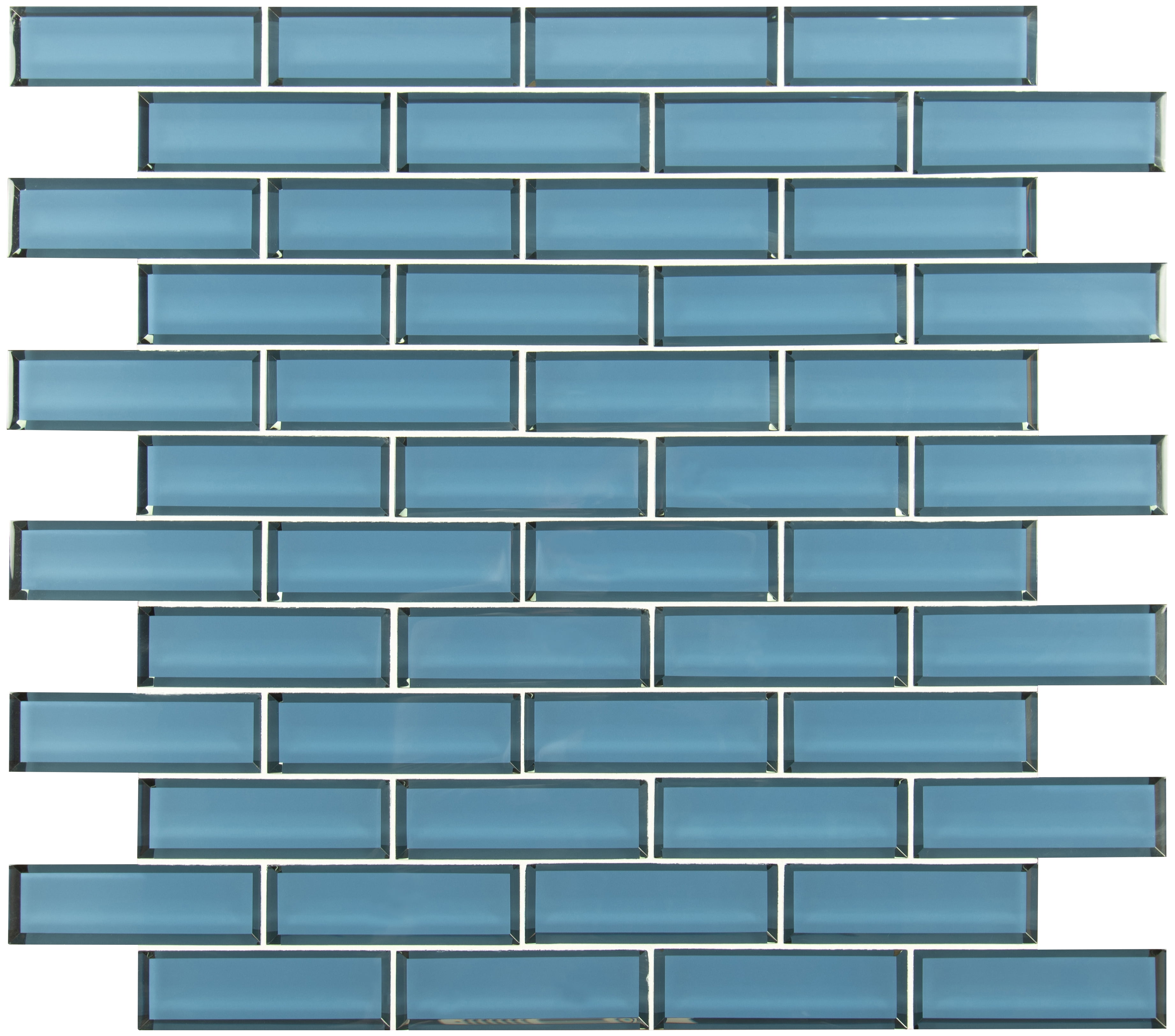 Haiku Sapphire 3x9 Beveled Glass Subway Tile Case