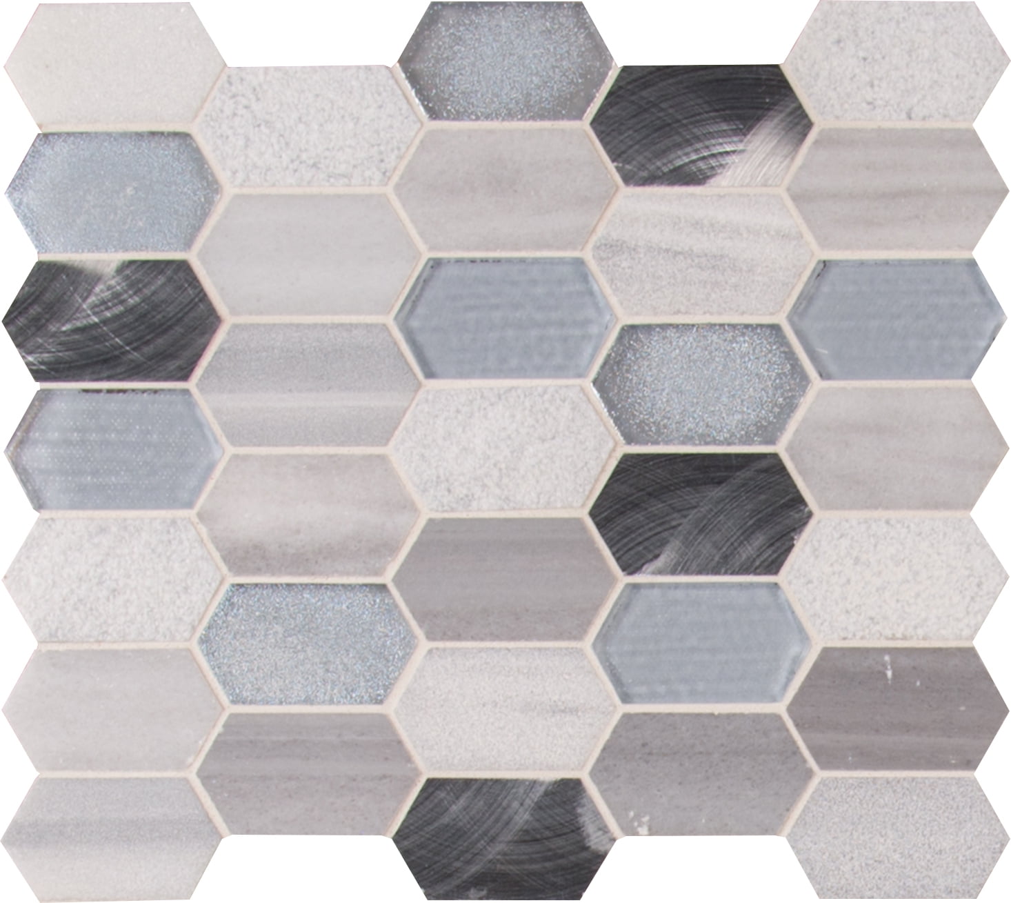 MSI Harlow Picket 12 in. x 12 in. Glass Metal Stone Mesh-Mounted Mosaic Tile (9.9 Sq. ft. / Case)