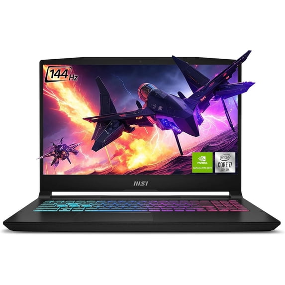 MSI KATANA 15 Gaming Laptop, 15,6" FullHD Display, Intel Core i7-12650H, 16 GB DDR5 RAM, 1 TB SSD, NVIDIA Geforce RTX 4070, Backlit Keyboard, Windows 11 Home, Black