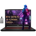 thumbnail image 1 of MSI Katana GF66 15.6" FHD Gaming Laptop, Intel Core i9-12900H, NVIDIA GeForce RTX 3070Ti, 32GB DDR5 RAM, 2TB PCle SSD, Backlit Keyboard, Nahimic Audio, WiFi 6, Black, Win 11 Pro, 32GB USB Card, 1 of 8