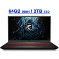 thumbnail image 1 of MSI Katana GF66 Premium Gaming Laptop 15.6" FHD IPS 144Hz Thin Bezel 12th Generation Intel 14-core i7-12700H 64GB DDR4 2TB SSD GeForce RTX 3060 6GB Graphics Backlit USB-C Nahimic Win11 Black, 1 of 5