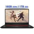 thumbnail image 1 of MSI Katana GF76 17 Premium Gaming Laptop 17.3” FHD IPS 144Hz Display 11th Gen Intel Octa-Core i7-11800H 16GB DDR4 1TB SSD GeForce RTX 3050 Ti 4GB Backlit USB-C WiFi6 Nahimic Win10 Black, 1 of 5
