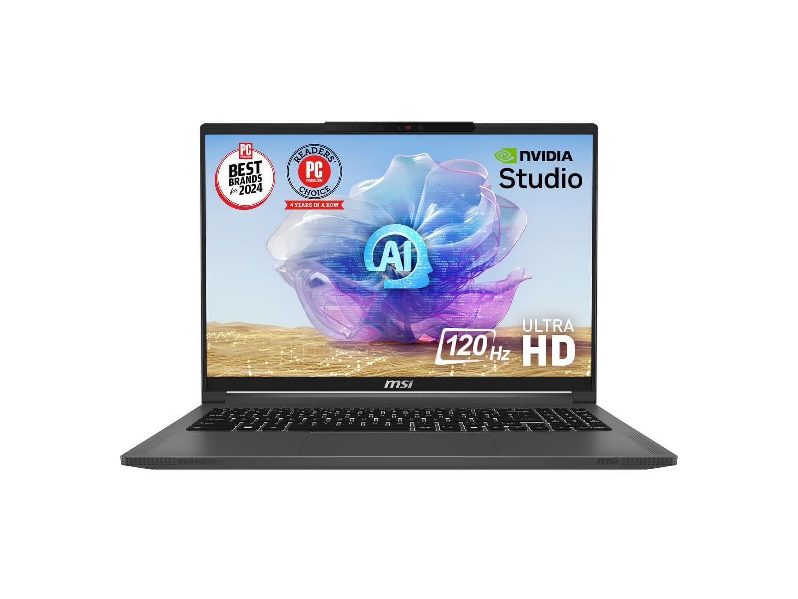 MSI Laptop Creator 16 AI Studio Intel Core Ultra 9 185H 64GB Memory 1 TB NVMe SSD GeForce RTX 4080 L