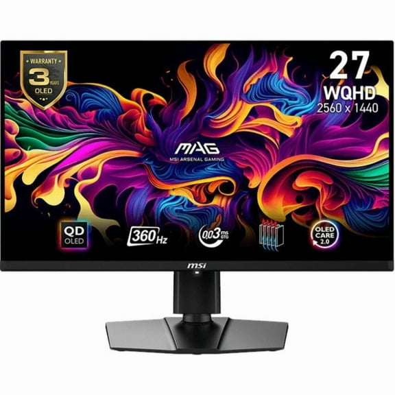 MSI MAG 271QPX QD-OLED 27" OLED QHD 360Hz 0.03ms FreeSync Premium Gaming Monitor with HD R400