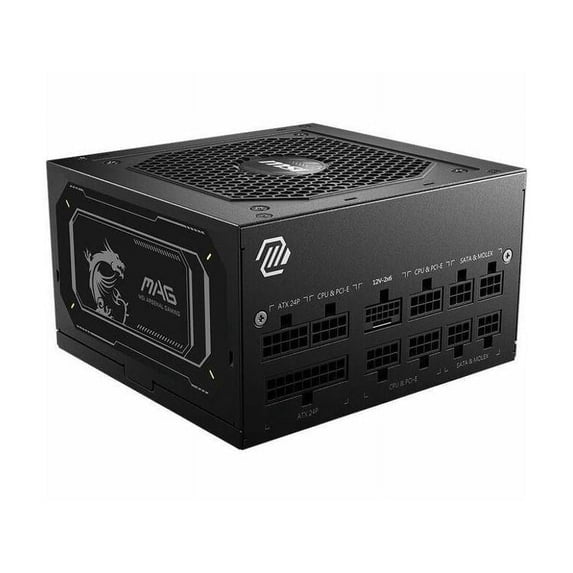 MSI MAG A850GL PCIE 5.1 & ATX 3.1 Gaming Power Supply - Full Modular - 80 Plus Gold Certified 850W - Compact Size - ATX PSU - 10 Year Warranty
