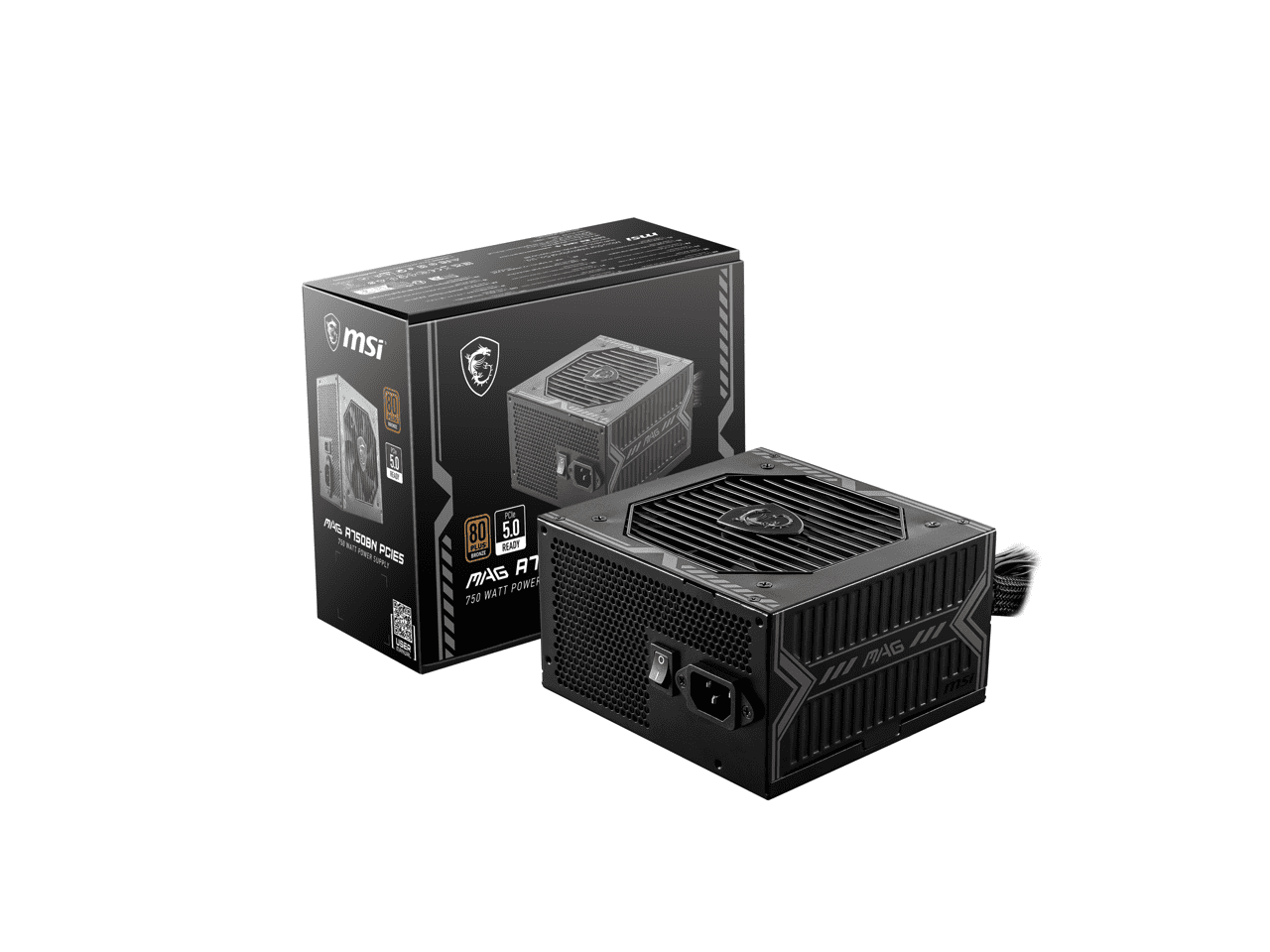 MSI MAG 750W 80Plus Bronze ATX Internal Power Supply MAGA750BNPCIE5