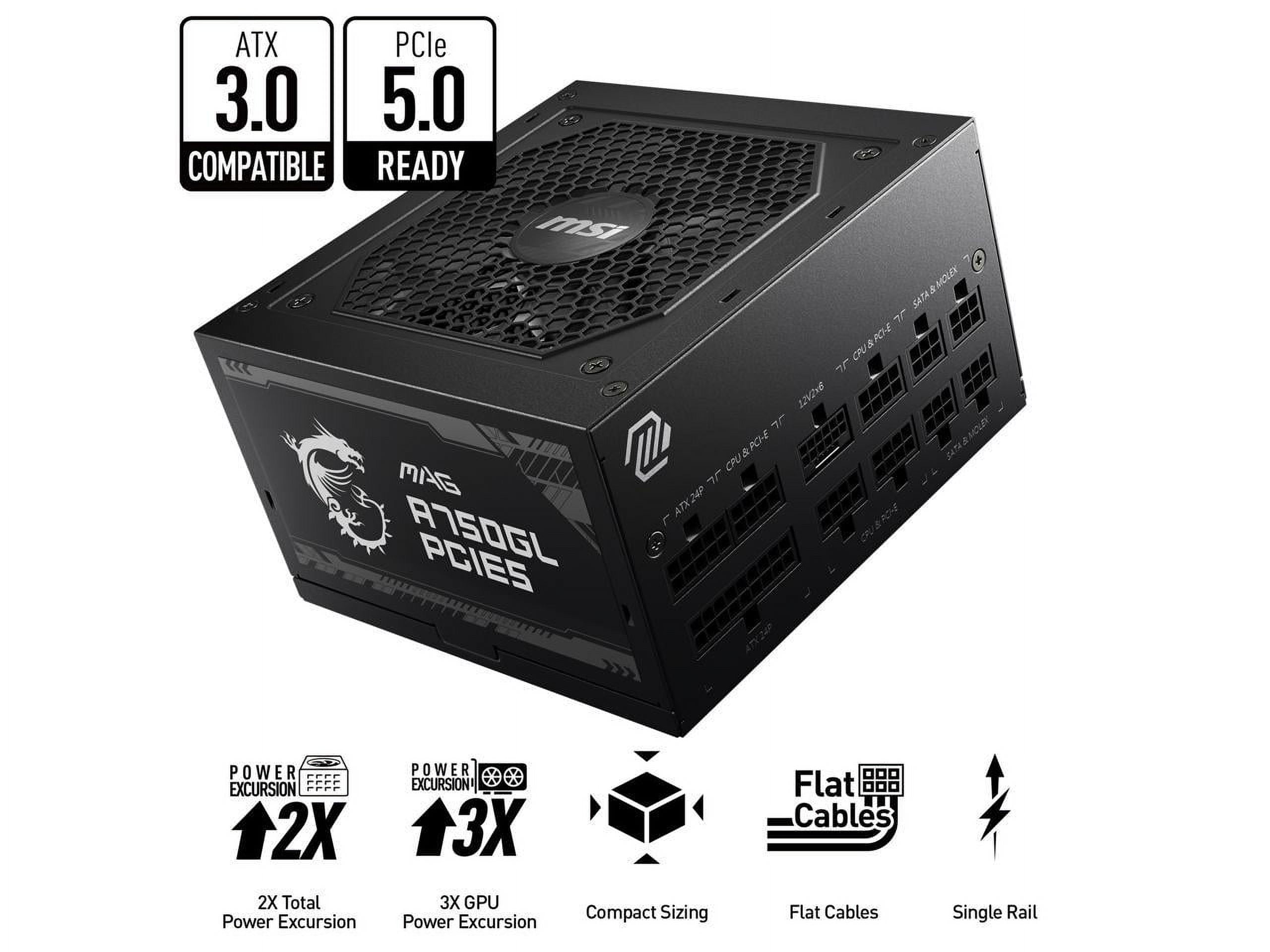 MSI MAG A750GL PCIE5 750W ATX 3.1 Power Supply - MSI-US
