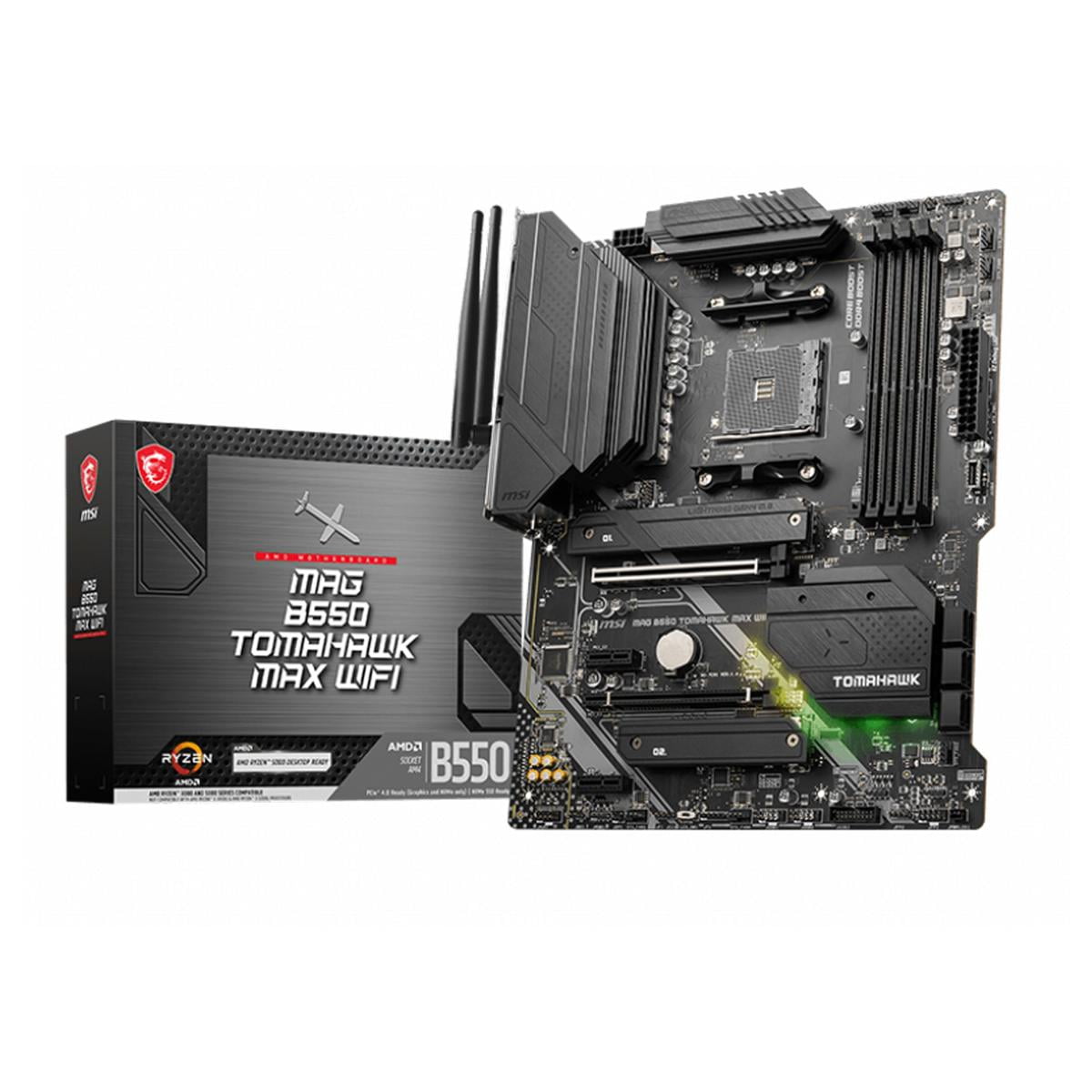 MSI MAG B550 Tomahawk MAX WiFi Gaming Motherboard, AMD AM4, DDR4