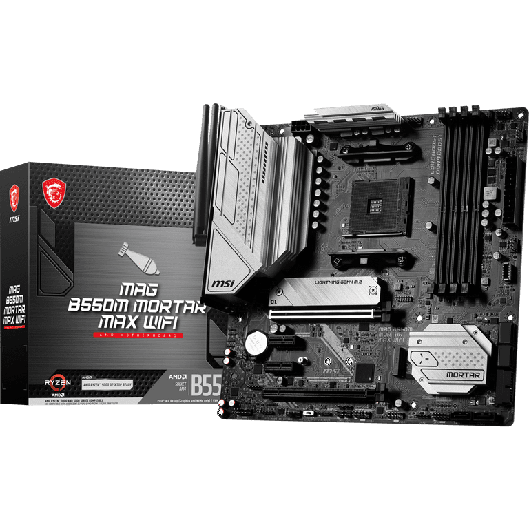 MSI AM4マザーボード MAG B550M MORTAR MAX WIFI MSI MAG B550M MORTAR MAX WIFI AMD AM4 DDR4 Lightning Gen 4 M