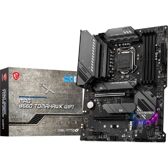 MSI MAG B560 Tomahawk WiFi Gaming Motherboard (ATX, 11th/10th Gen Intel Core, LGA 1200 Socket, DDR4, CFX, M.2 Slots, USB 3.2 Gen 2, 2.5G LAN, DP/HDMI, Wi-Fi 6E, Mystic Light RGB)