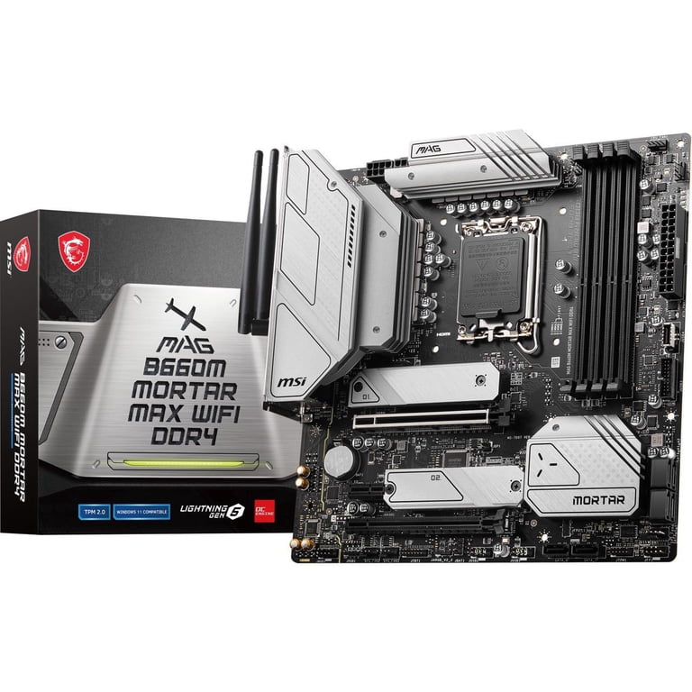 Restored MSI MAG B660M MORTAR MAX WIFI DDR4 LGA 1700 Intel B660