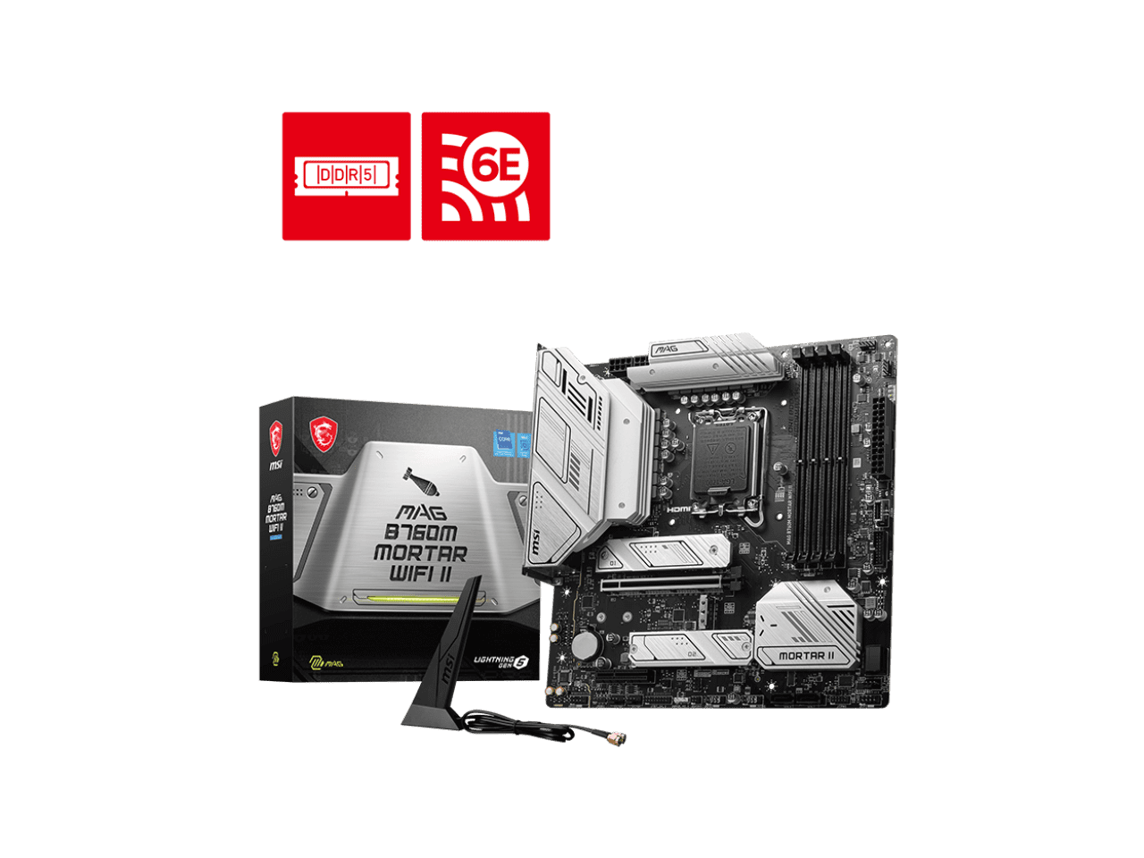 MSI MAG B760M MORTAR WIFI II LGA 1700 Intel B760 SATA 6Gb/s Micro ATX ...