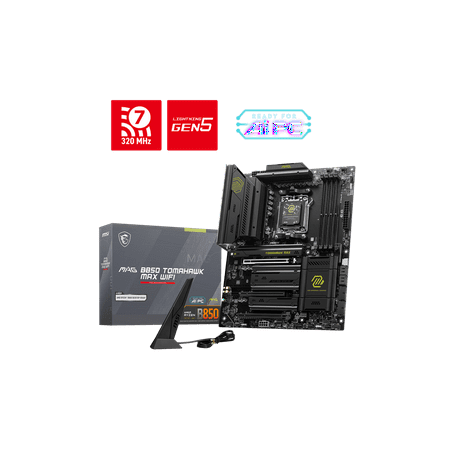MSI - MAG B850 TOMAHAWK MAX WIFI (Socket AM5) AMD B850 ATX DDR5 Wi-Fi 7 Motherboard - Black