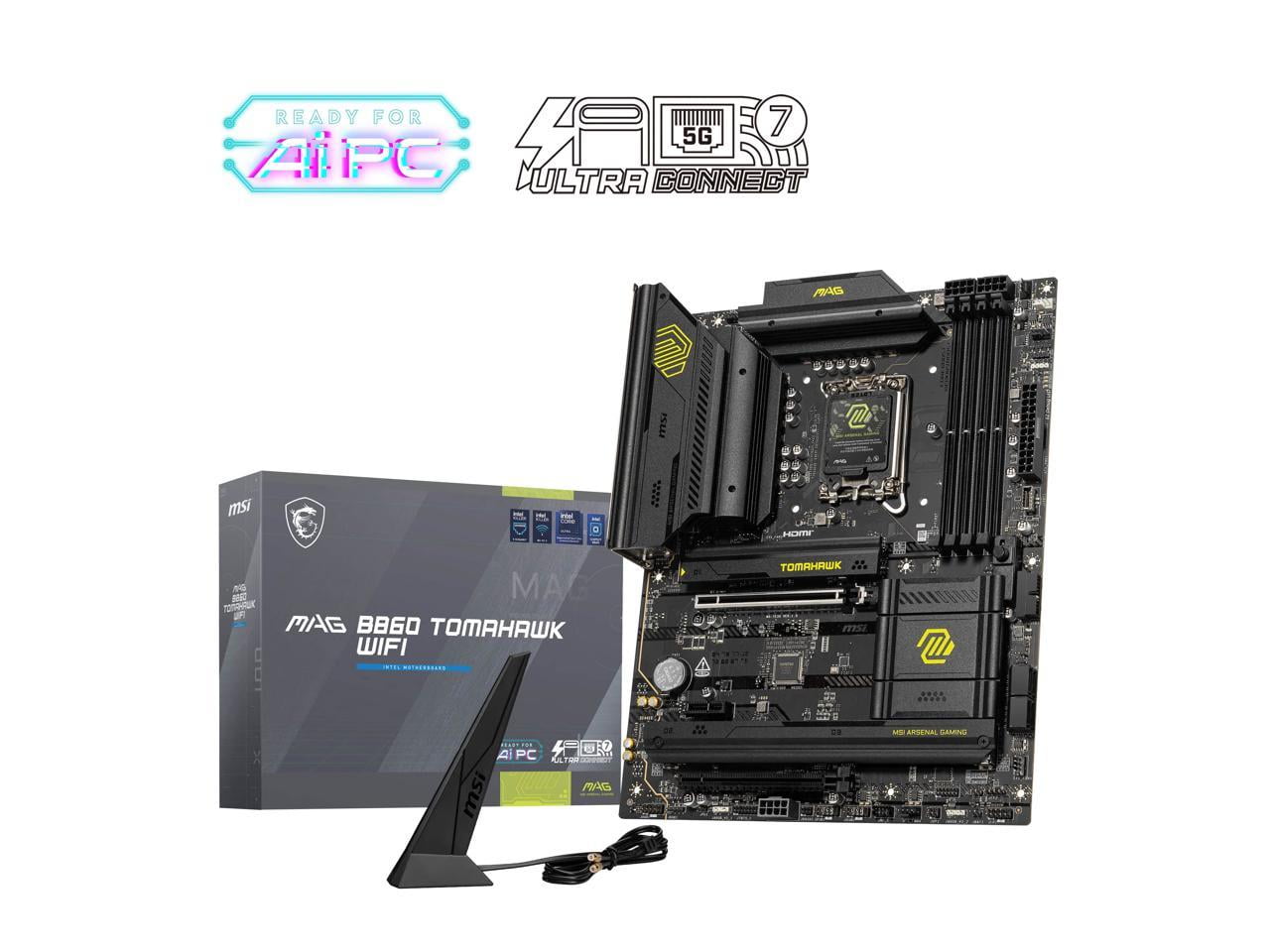 MSI MAG B860 TOMAHAWK WIFI LGA 1851 DDR5 Intel Core Ultra Series 2 ATX Motherboard