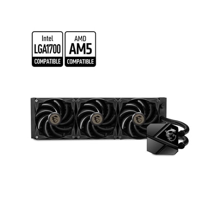 MSI MAG Core Liquid P360 AIO Liquid CPU Cooler,360mm Radiator, Triple 120mm PWN Fans, AM5 Compatible