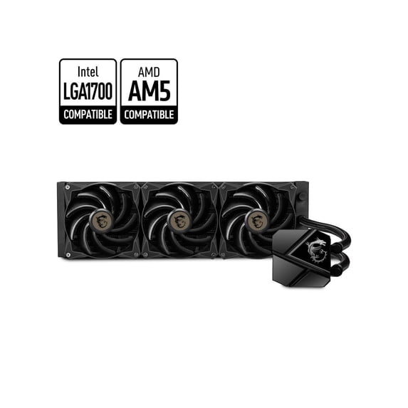 MSI MAG Core Liquid P360 AIO Liquid CPU Cooler,360mm Radiator, Triple 120mm PWN Fans, AM5 Compatible