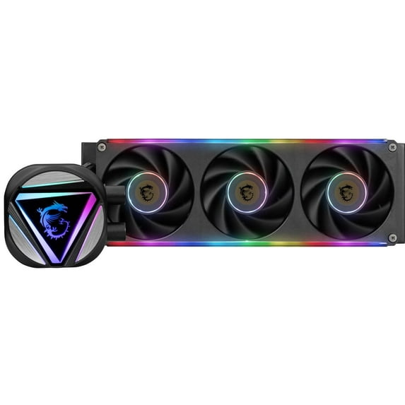 MSI MAG Coreliquid C360 V2 - AIO ARGB CPU Liquid Cooler - 360mm Radiator - EZ Swap Water Block - Double Ball Bearing 120mm ARGB PWM Fans x3 - LGA 1700/1851, AM5 / AM4, Black