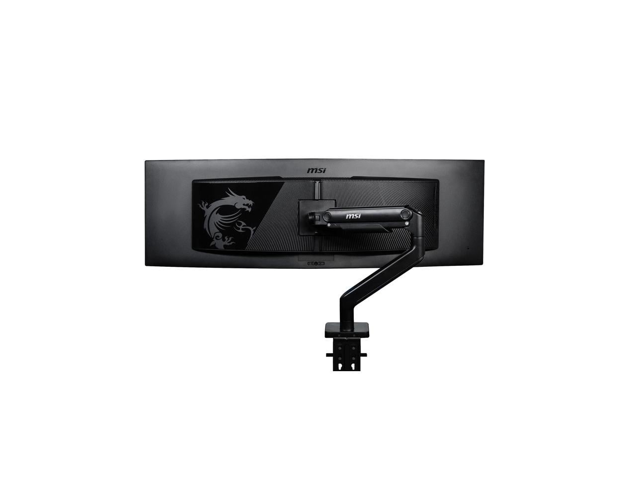 MSI Black Heavy Duty Adjustable Single Monitor Stand Arm
