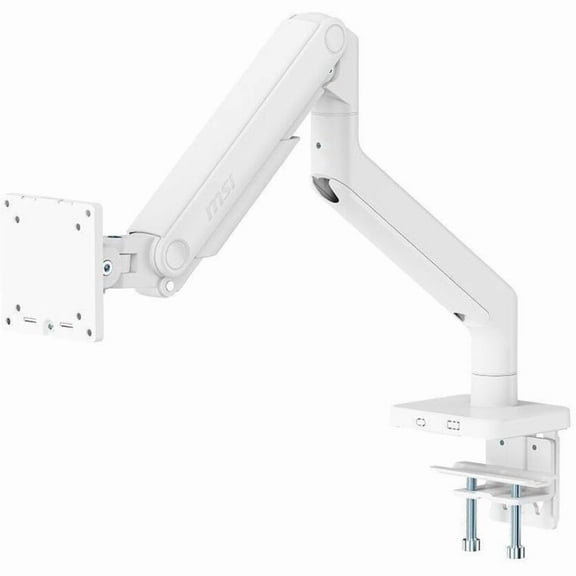 MSI Mounting Arm for Monitor, Flat Panel Display, Curved Screen Display, Display, Matte White