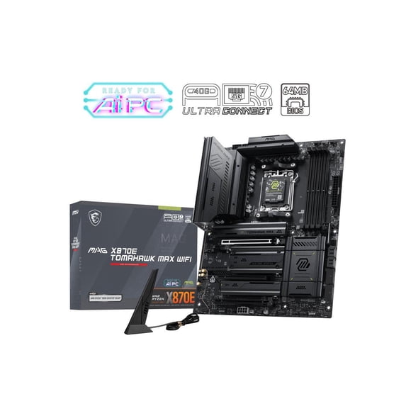 MSI MAG X870E TOMAHAWK MAX WIFI - X870ETOMAHAWKMAXWIFI - ATX Gaming Motherboard - AM5 - X870E Chipset (magx870etomahawkmaxwifi)