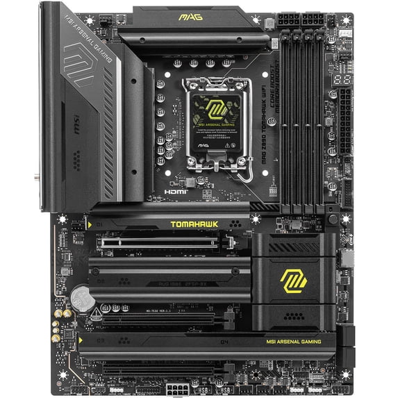 MSI MAG Z890 TOMAHAWK WIFI ATX MOTHEBOARD LGA 1851 for Intel Core Ultra CPU - Core Ultra Processor Supported - 256 GB DDR5 SDRAM Maximum RAM - DIMM, UDIMM - 4 x Memory Slots - Gigabit Ethernet - IE...