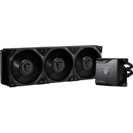 MSI MEG CoreLiquid S360 - AIO CPU Liquid Cooler - 2.4" IPS Display - LGA 1700 Ready - 360mm Radiator - Triple 120mm Silent Gale P12 Fans