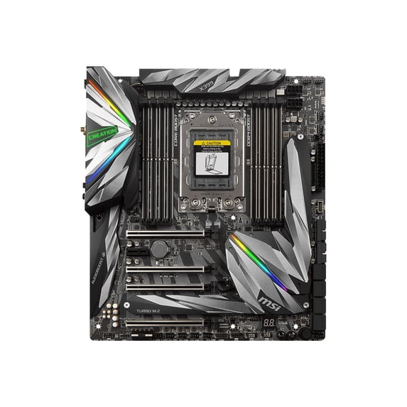 MSI MEG X399 Creation Desktop Motherboard, AMD Chipset, Socket TR4, Extended ATX