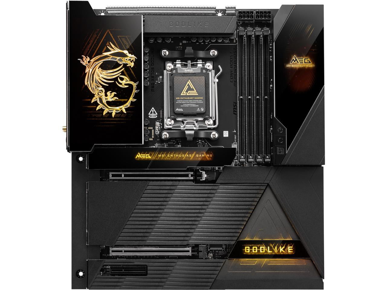 MSI MEG X870E GODLIKE Gaming Desktop Motherboard - AMD X870E Chipset - Socket AM5 - Extended ATX (megx870egodlike)