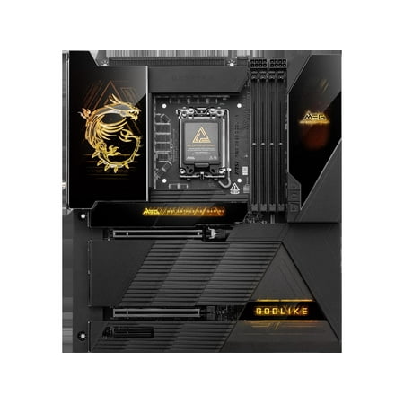 MSI - MEG Z890 GODLIKE (Socket 1851) Intel Z890 EATX DDR5 Wi-Fi 7 Motherboard - Black/Matt