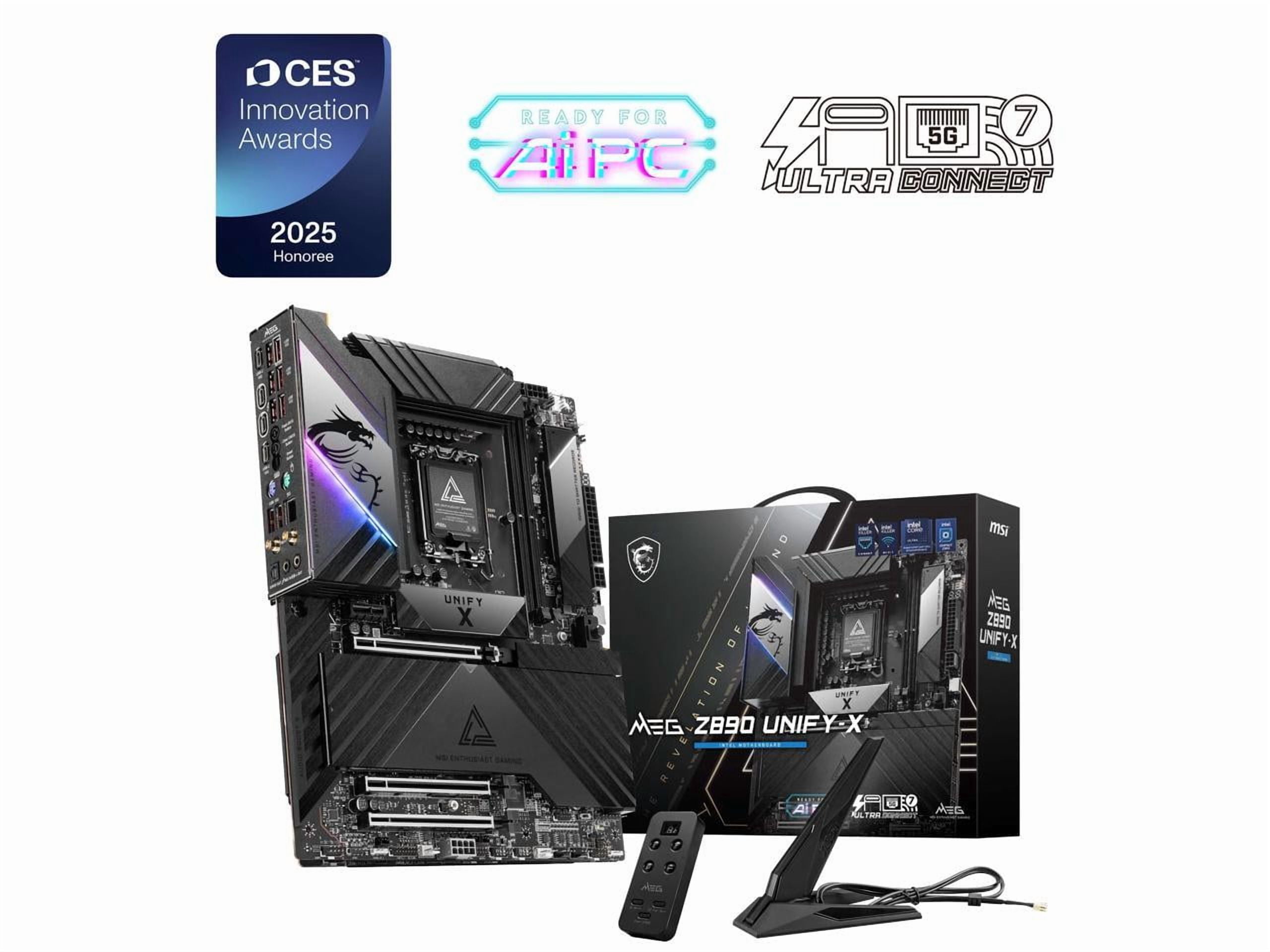 MSI MEG Z890 UNIFY-X Gaming Desktop Motherboard - Intel Z890 Chipset - Socket LGA-1851 - ATX (megz890unify-x)