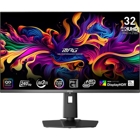 MSI MPG 321URX QD-OLED 32" Class 4K UHD Gaming OLED Monitor - 16:9 - Black - 31.5" Viewable - OLED - Quantum Dot OLED Backlight - 3840 x 2160 - 1.07 Billion Colors - Adaptive Sync - 250 Nit - 0.03 ...