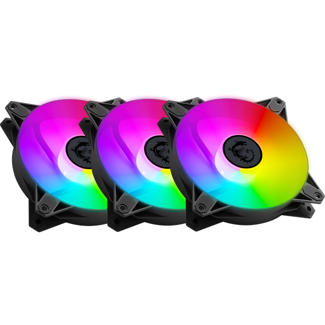 MSI MPG F120 ARGB3B 120mm PWM Addressable RGB LED Case Fan Black