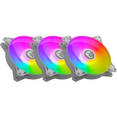 thumbnail image 1 of MSI MPG F120 ARGB-3W 120mm PWM Addressable RGB LED Case Fan White - Anti-Vibration Fan Gasket - Hydraulic Bearing -  600 ~ 1200 RPM - 3 Packs, 1 of 5
