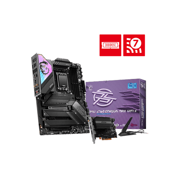 MSI MPG MPG Z790 CARBON MAX WIFI II LGA 1700 Intel Z790 DDR5 SATA 6Gb/s ATX WIFI7 5G LAN W/USB4.0 Card 5x M.2 Motherboards - Intel