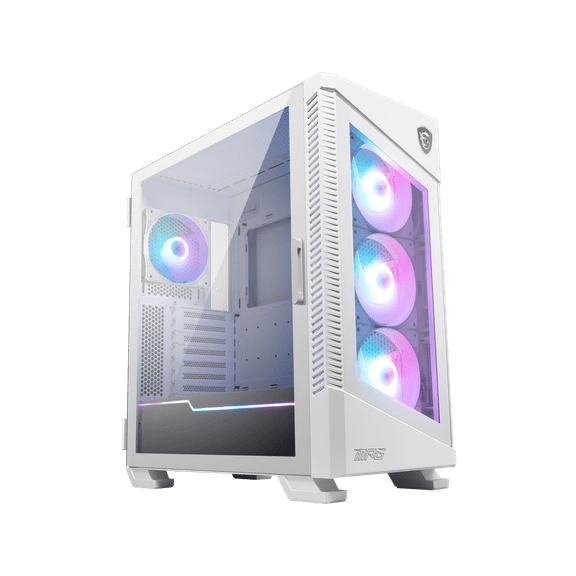 MSI MPG VELOX 100R White SPCC Steel / Laminated Tempered Glass ATX Mid Tower Computer Case