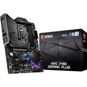 MSI MPG Z490 Gaming Plus Gaming Motherboard (ATX, 10th Gen Intel Core, LGA 1200 Socket, DDR4, CF, Dual M.2 Slots, USB 3.2 Gen 2, 2.5G LAN, DP/HDMI, Mystic Light RGB)