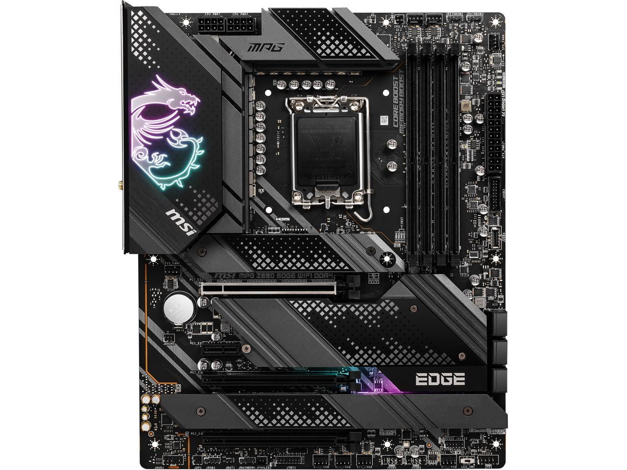 MSI MPG Z690 EDGE WIFI DDR4 Desktop Motherboard - Intel Chipset - Socket LGA-1700 - Intel Optane Memory Ready - ATX - Pentium Gold, Celeron, Core i5, MSI MPG Z690 EDGE WIFI DDR4 Desktop Motherboard - Intel Chipset - Socket LGA-1700 - Intel Optane Memory Ready - ATX - Pentium Gold, Celeron, Core i5,