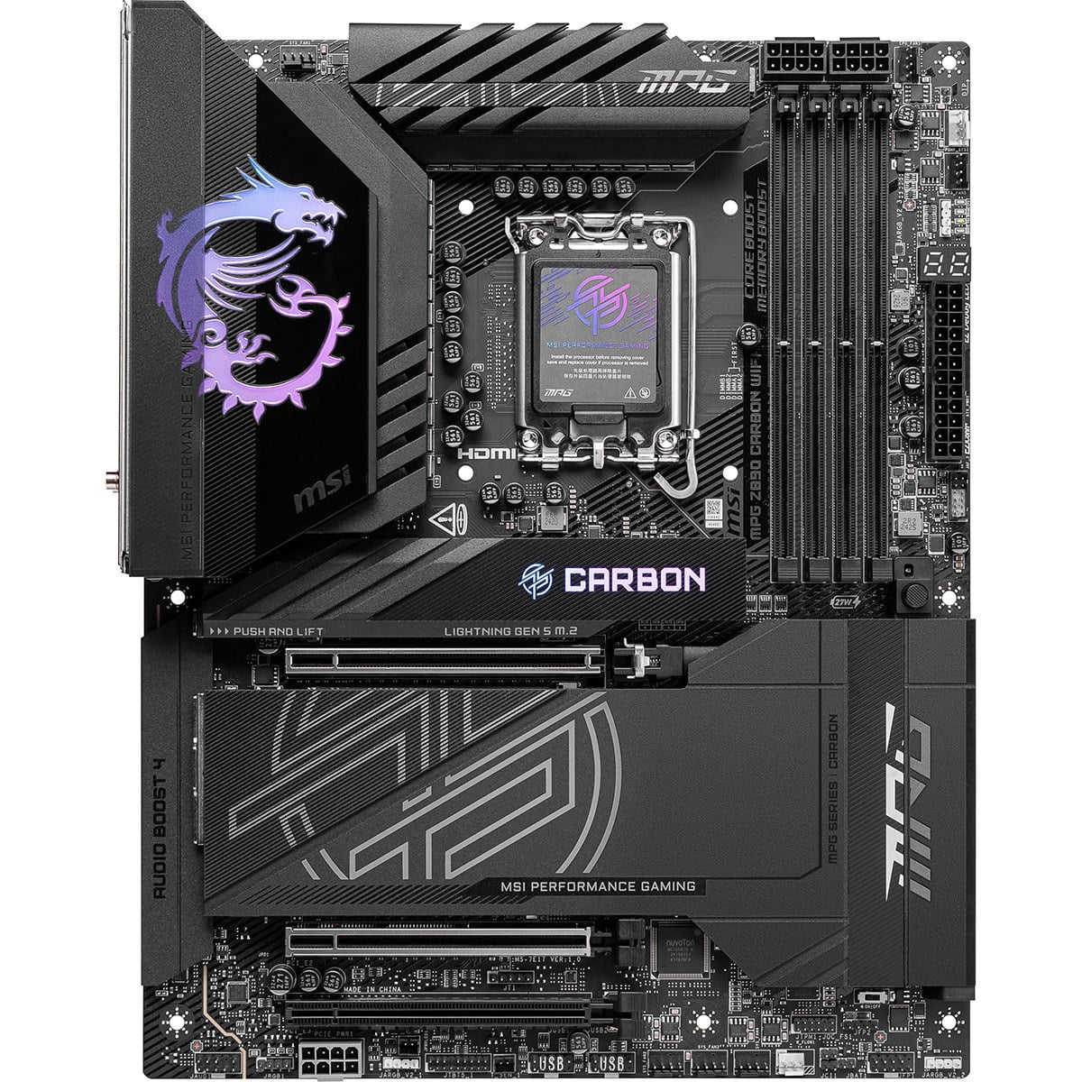 MSI MPG Z890 CARBON WIFI LGA 1851 Intel Z890 SATA 6Gb/s ATX Motherboard