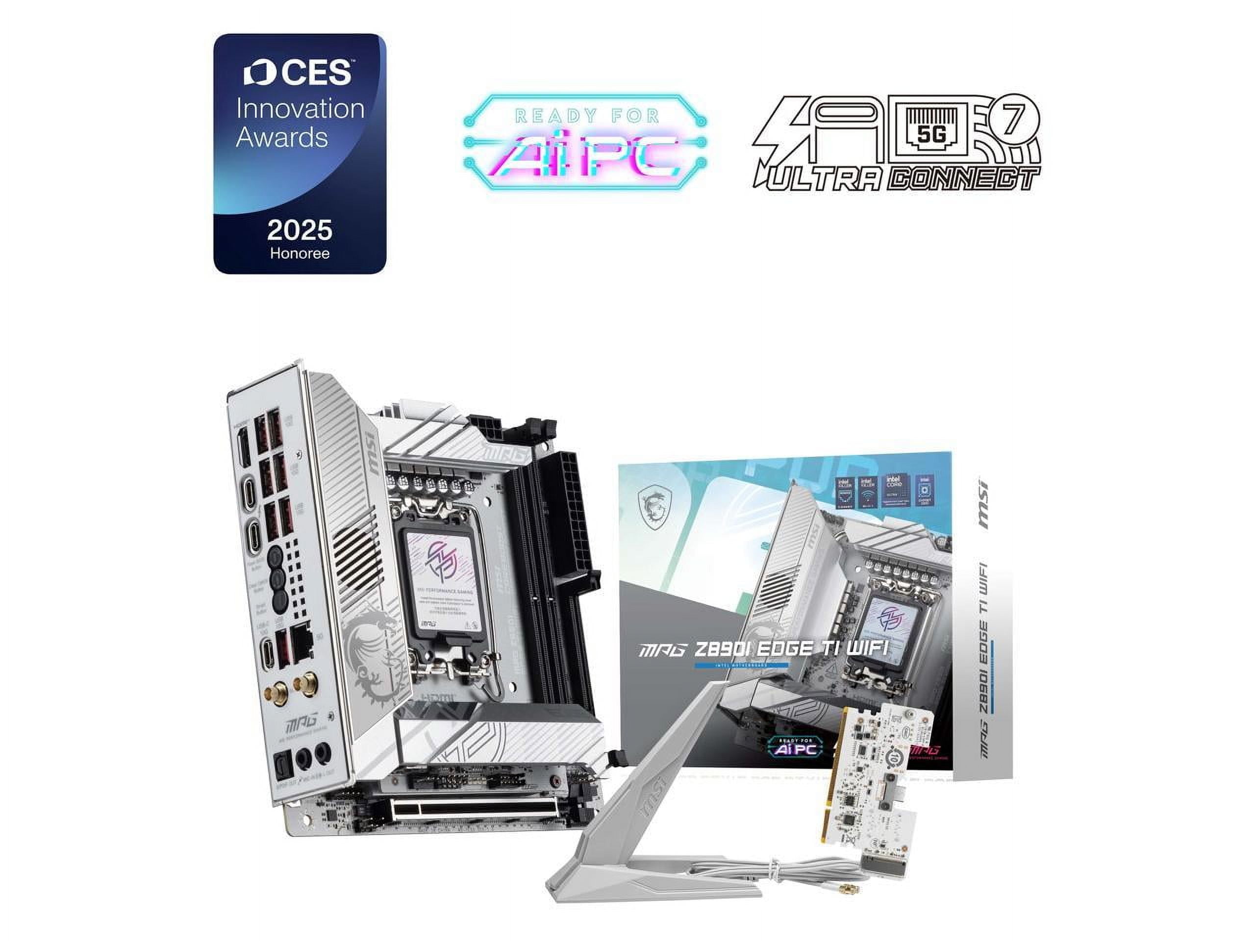 MSI MPG Z890I EDGE TI WIFI LGA 1851 Intel Z890 SATA 6Gb/s Mini ITX Motherboard
