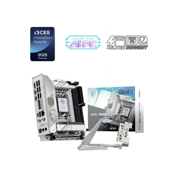 MSI MPG Z890I EDGE TI WIFI Gaming Desktop Motherboard - Intel Z890 Chipset - Socket LGA-1851 - Mini ITX (mpgz890iedgetiwifi)