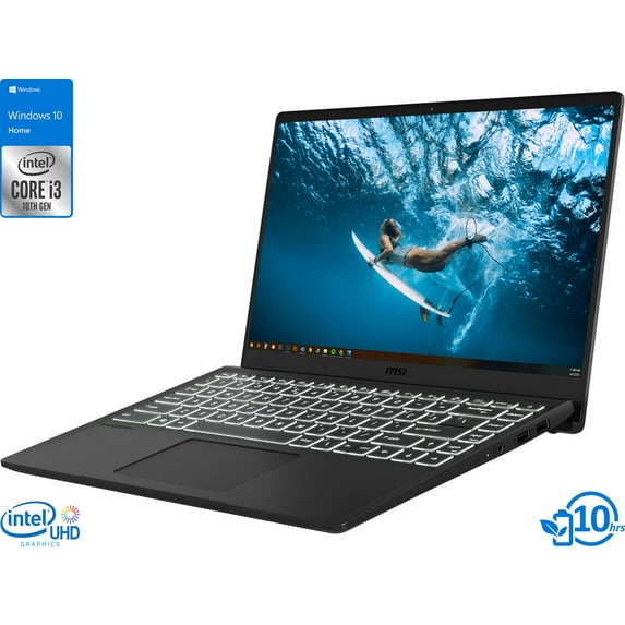 MSI Modern 14 Notebook, 14" IPS FHD Display, Intel Core i3-10110U Upto 4.1GHz, 16GB RAM, 512GB NVMe SSD, HDMI, Card Reader, Wi-Fi, Bluetooth, Windows 10 Home