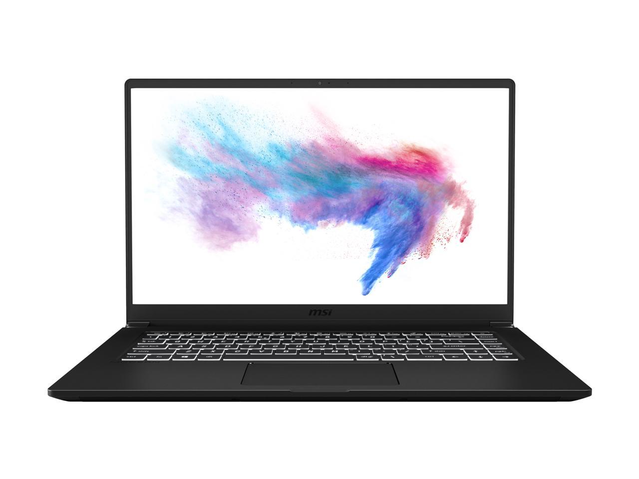 MSI Modern 15 15.6" Laptop - Intel Core i5-10210U - 8GB - 512GB NVMe SSD - UMA - Windows 10 Pro - Oynx Black Brushed - image 1 of 11